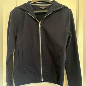 Banana Republic Men’s Thick Navy Zip-Up Hoodie with Silver Zipper, XXS
